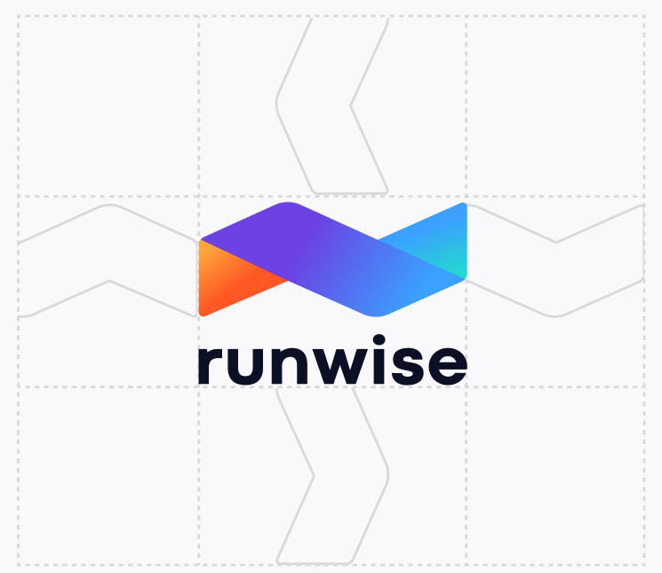 Stacked logo clear space diagram